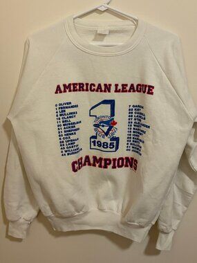 Toronto Blue Jays 1985 American League Champions Roaster Made in Canada Crewneck